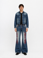 Henlee Red Graphic Bootcut Jean