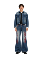 Henlee Red Graphic Bootcut Jean
