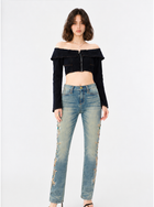 Fever Sunburst Embroidered Bootcut Jean