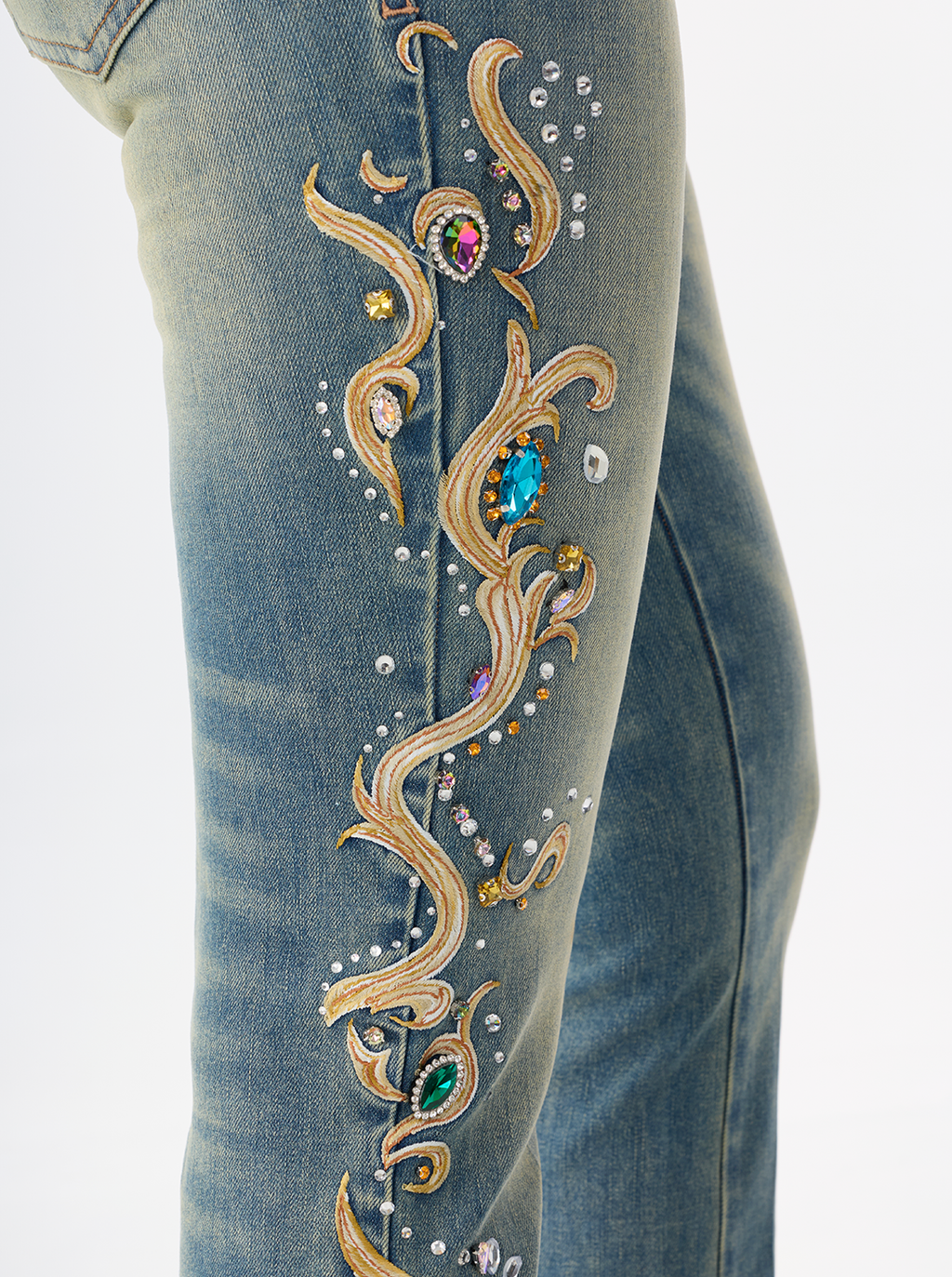Fever Sunburst Embroidered Bootcut Jean