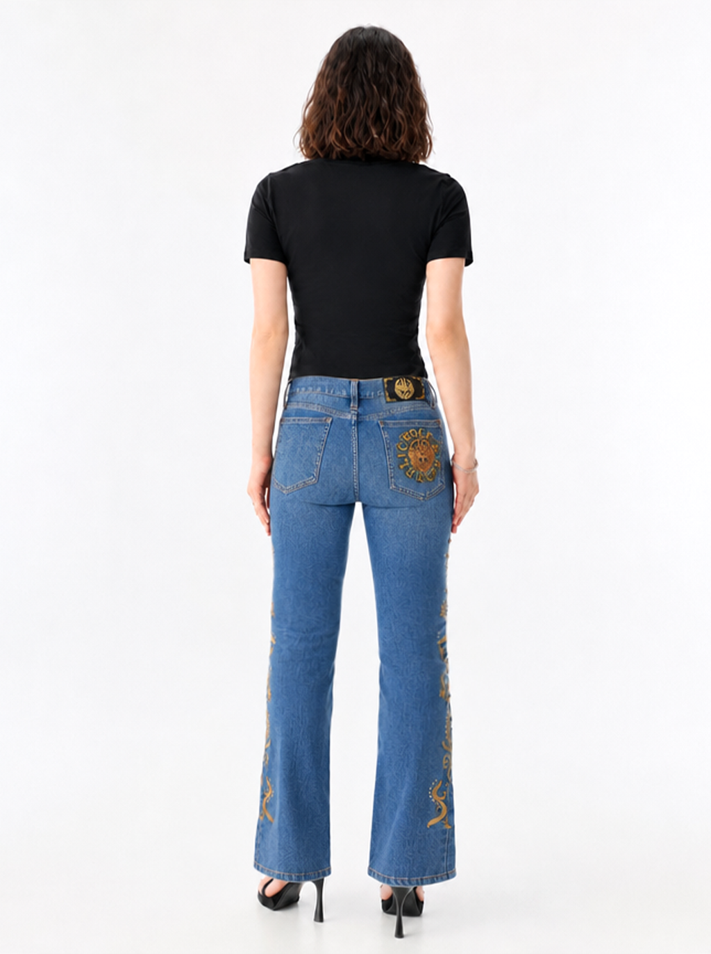 Fever Sunburst Embroidered Bootcut Jean
