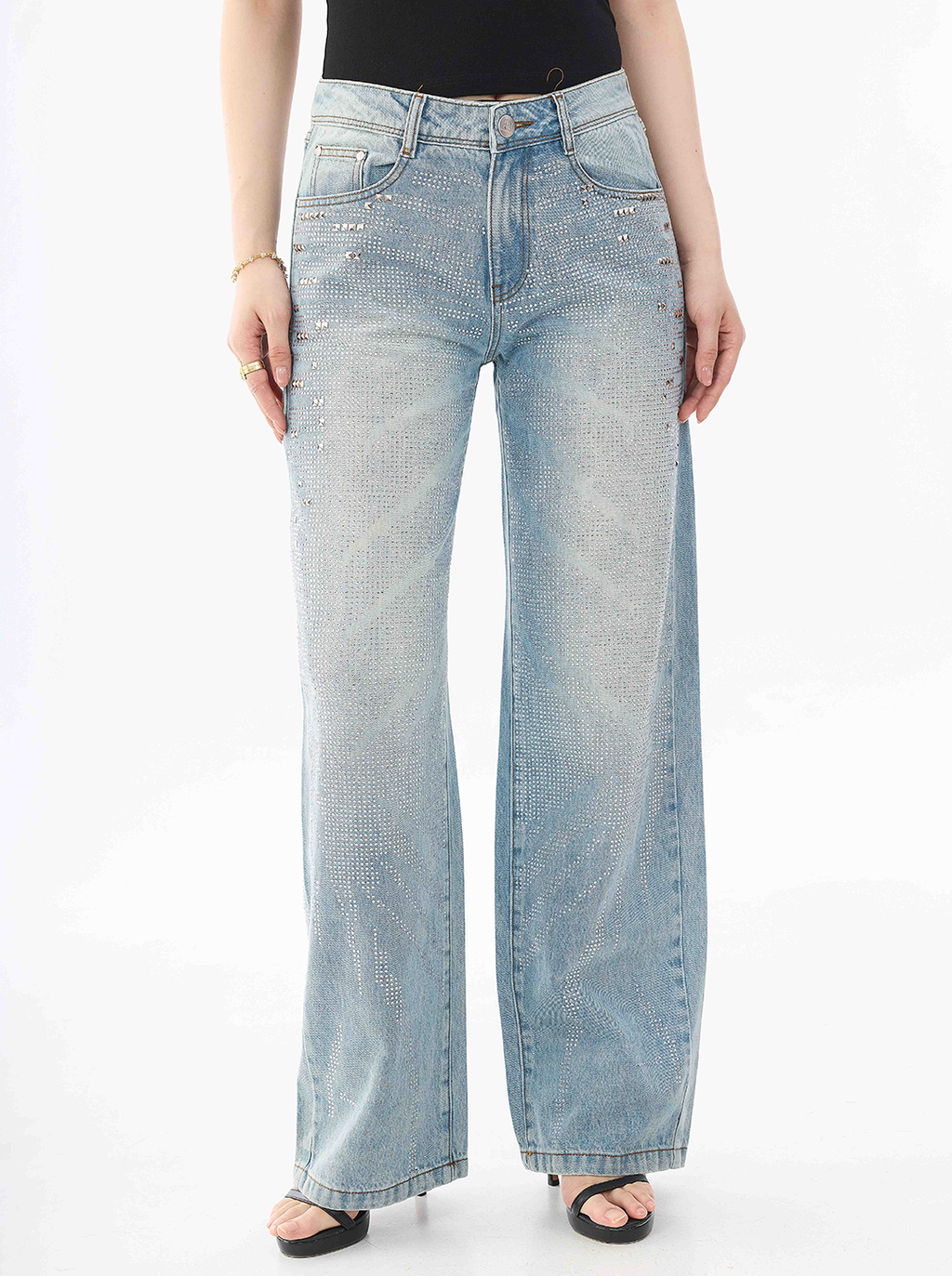 Kaia Logo Patch Straight Jean