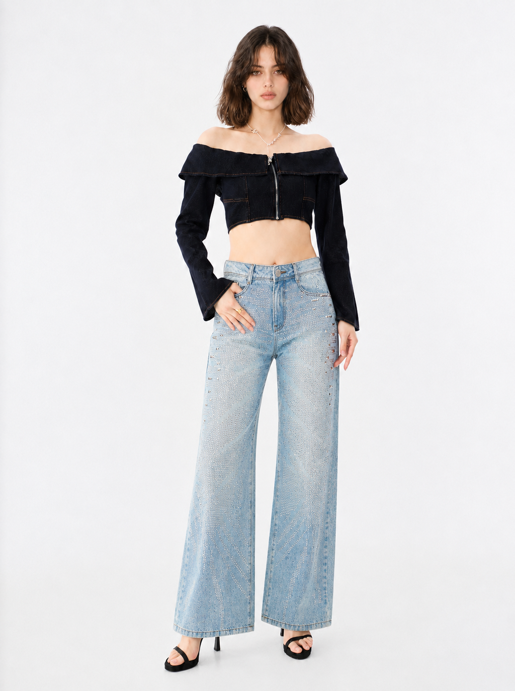 Kaia Logo Patch Straight Jean
