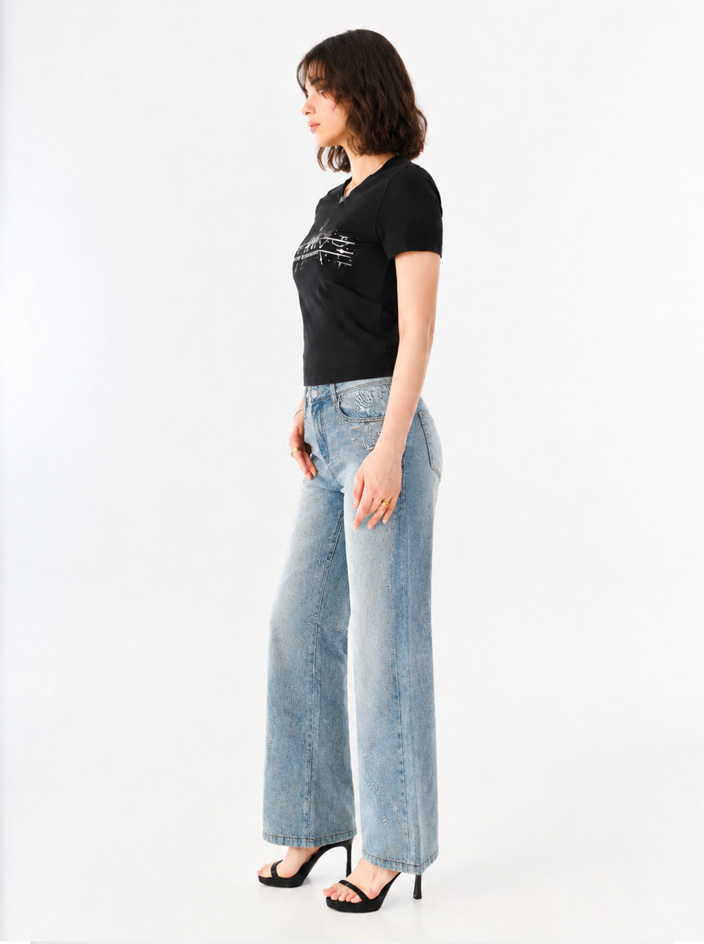 Kaia Logo Patch Straight Jean