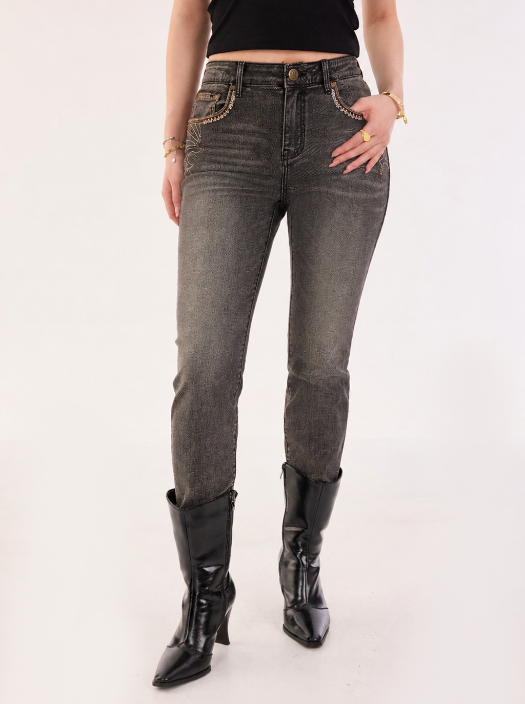 Kaia Flap Pocket Straight Jean