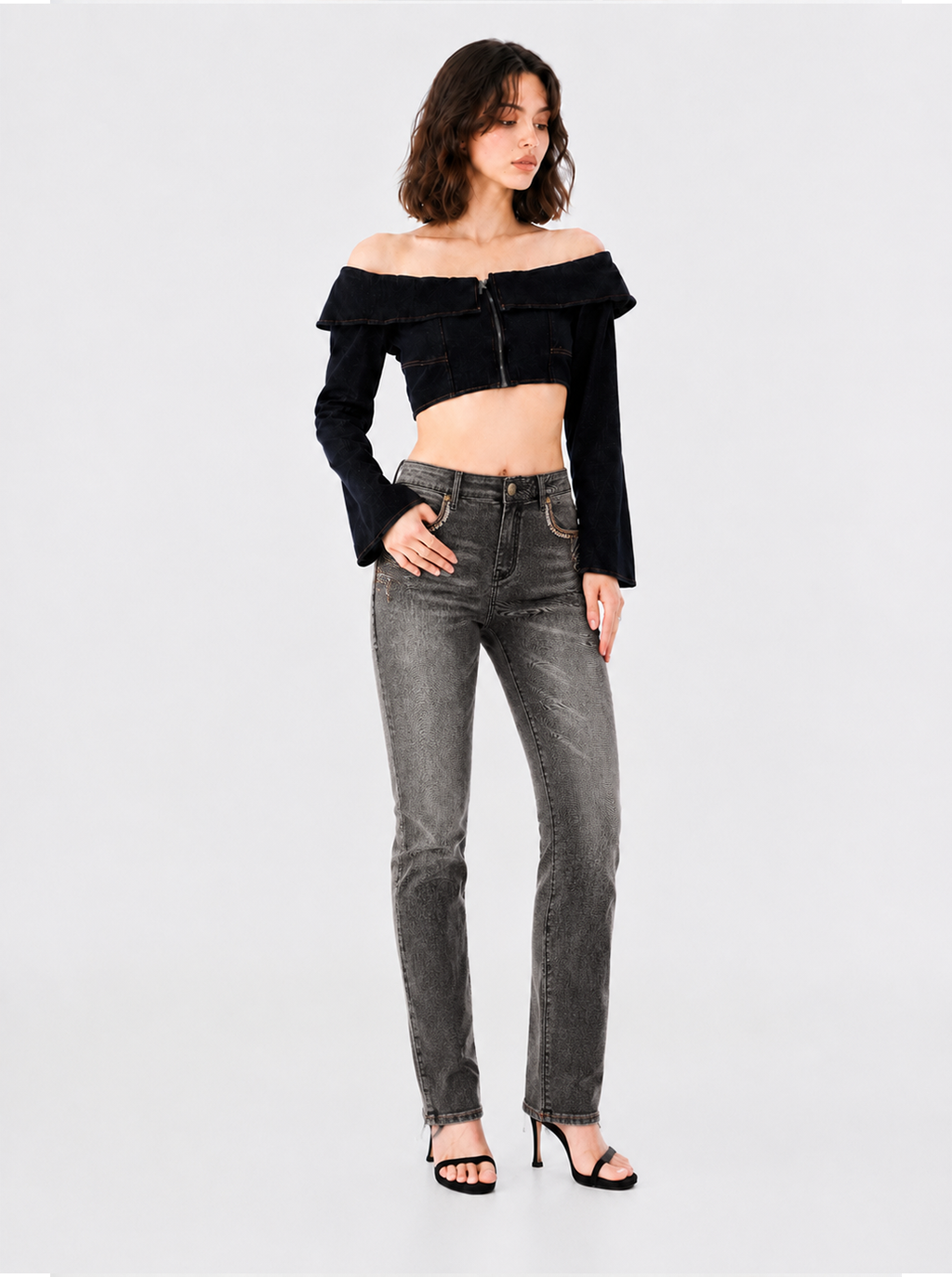 Kaia Flap Pocket Straight Jean