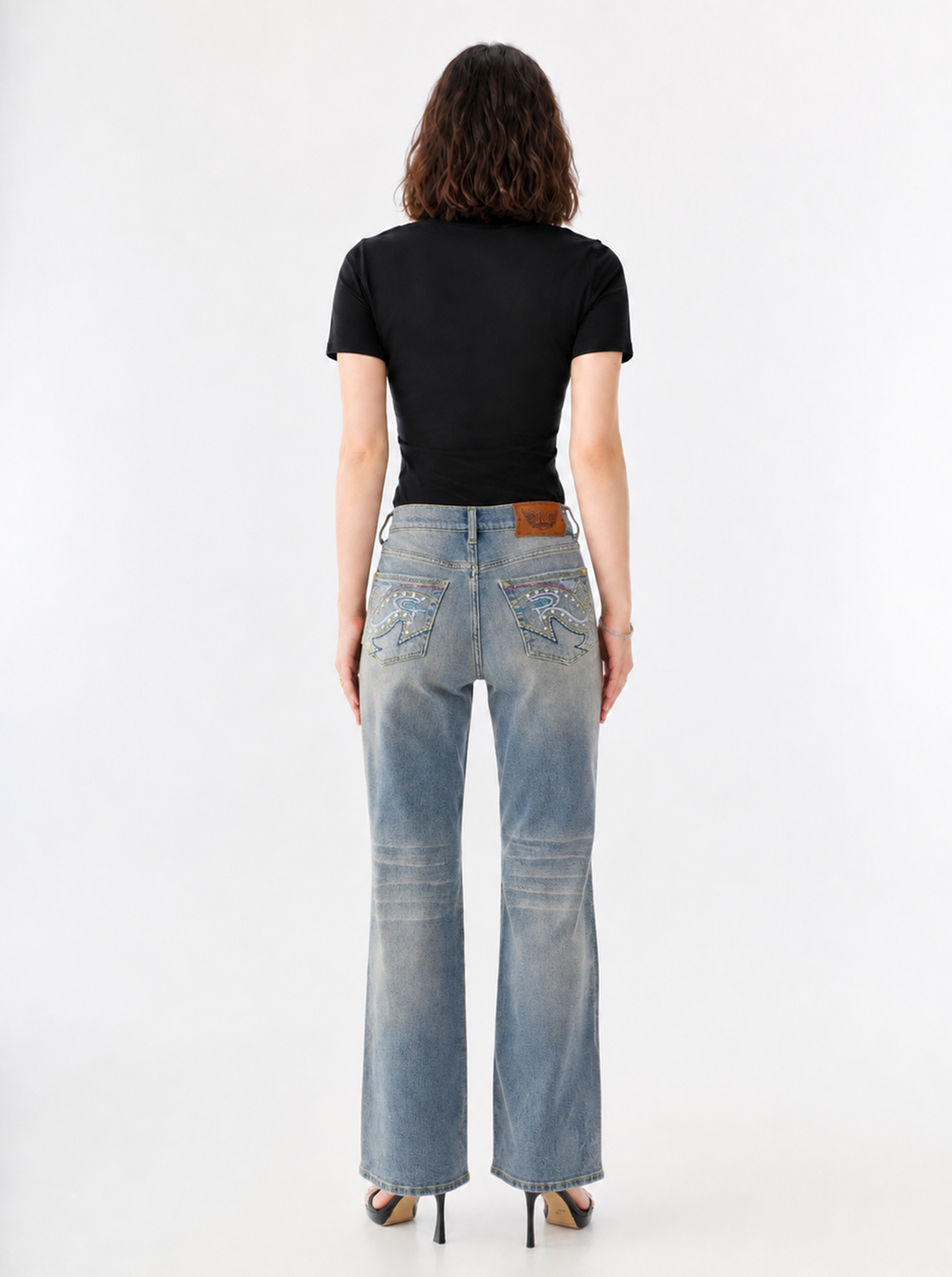 Kaia Multi-Color Crystal Straight Jean