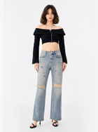 Kaia Multi-Color Crystal Straight Jean