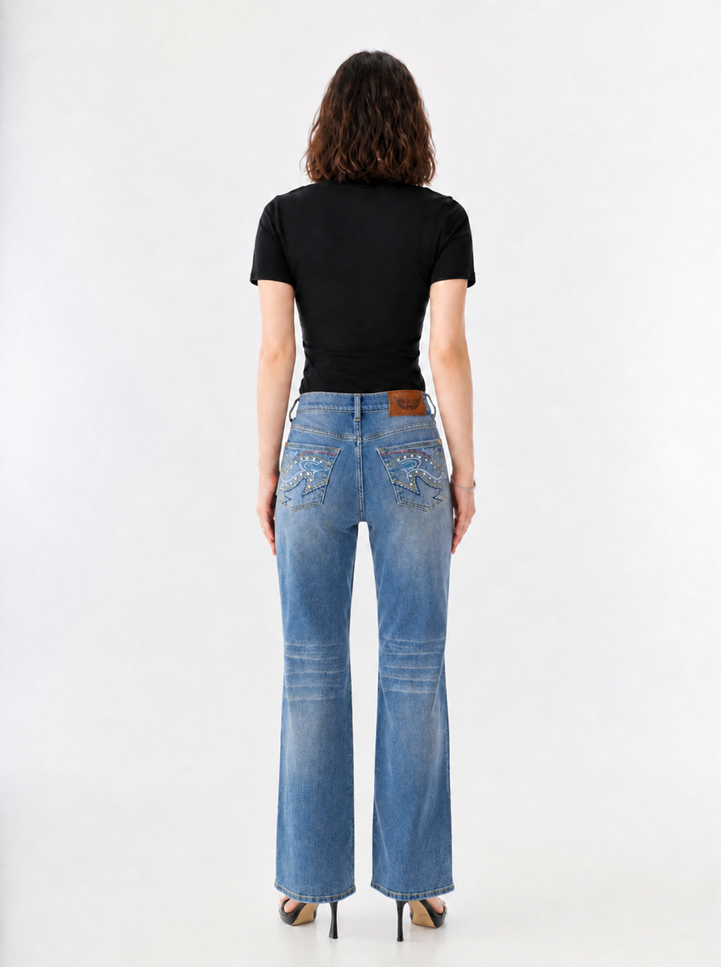 Kaia Multi-Color Crystal Straight Jean