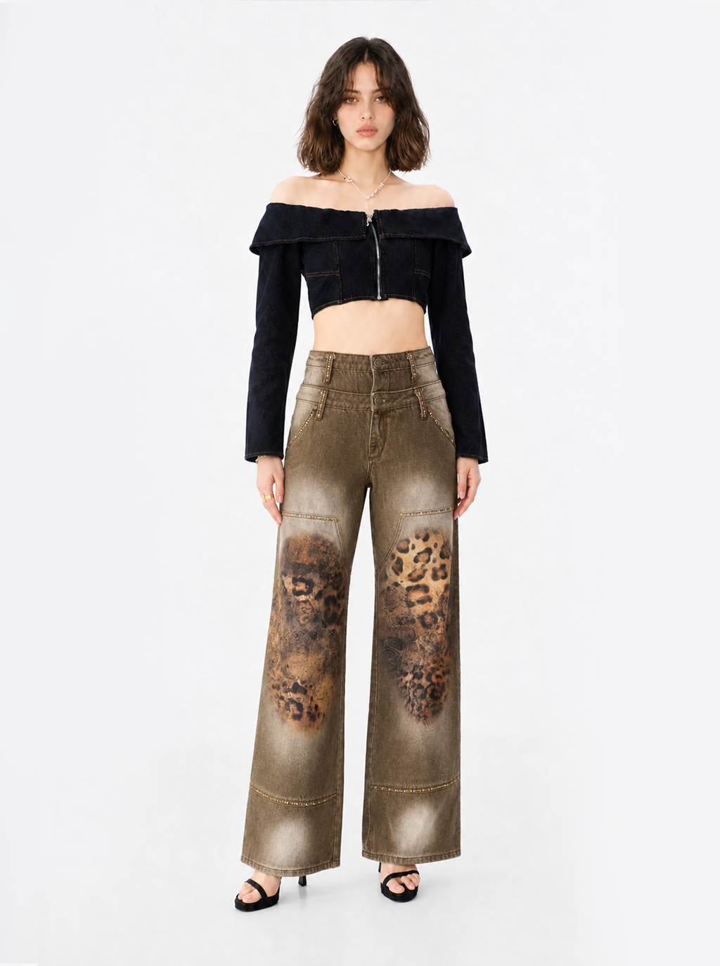 Kaia Floral Embroidered Straight Jean