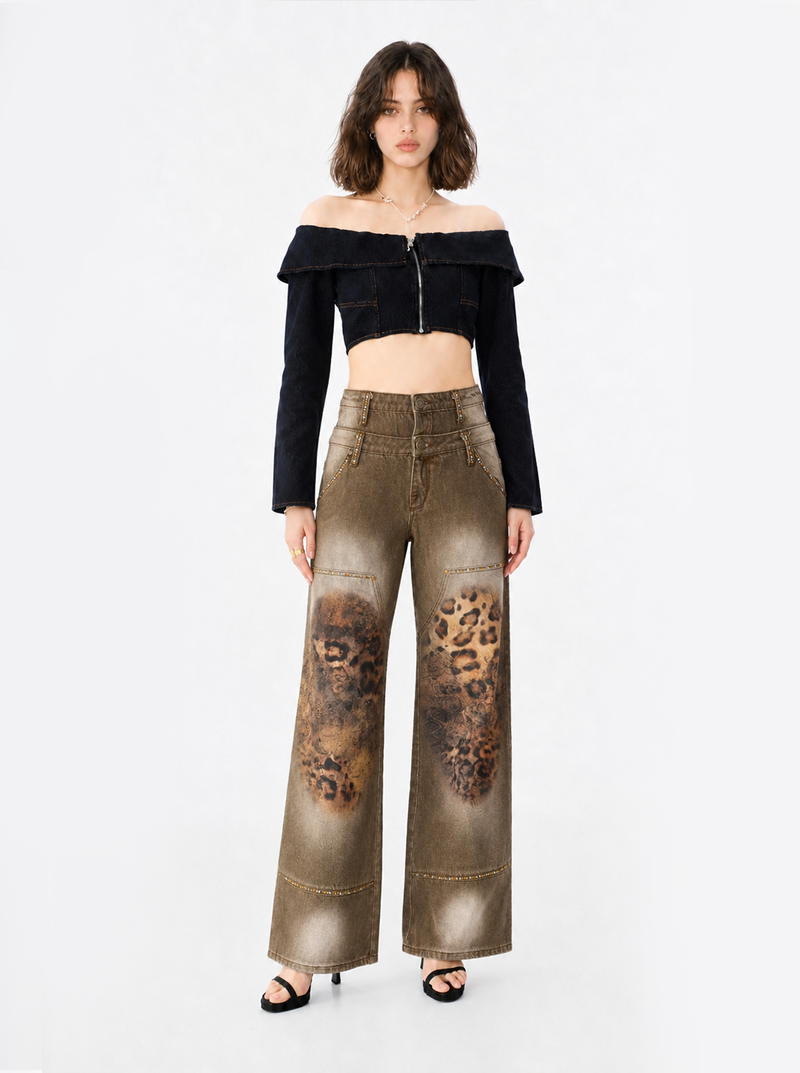 Kaia Floral Embroidered Straight Jean