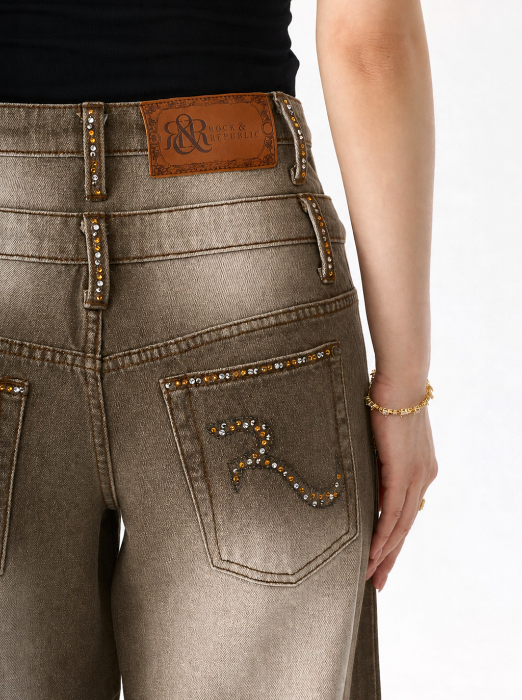 Kaia Floral Embroidered Straight Jean