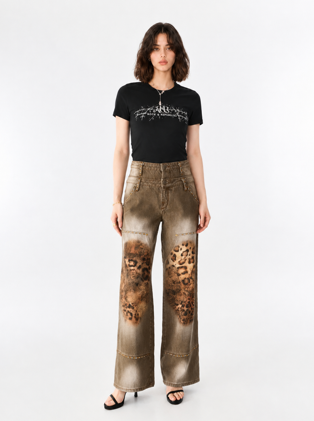 Kaia Floral Embroidered Straight Jean