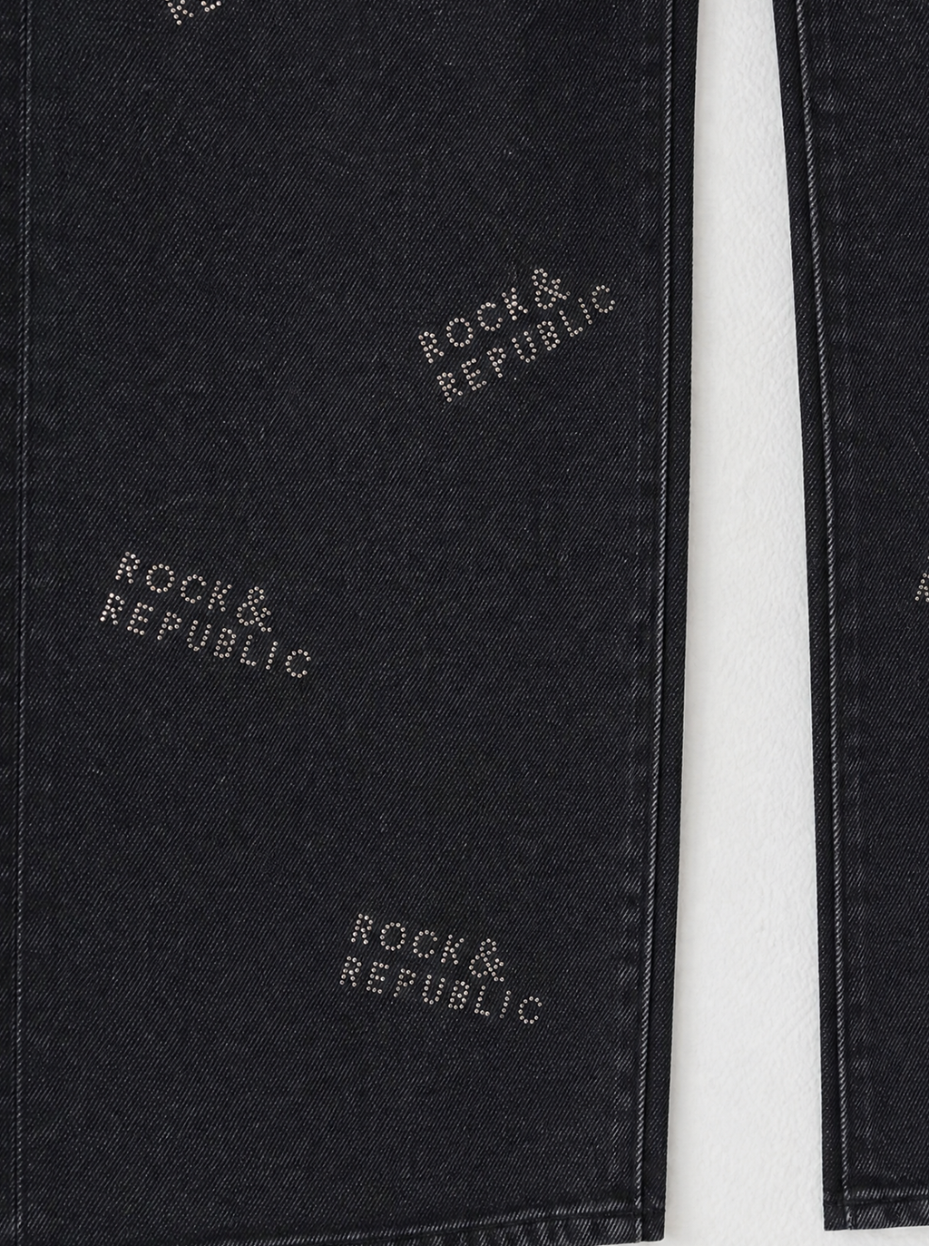Kaia Tonal Logo Print Straight Jean