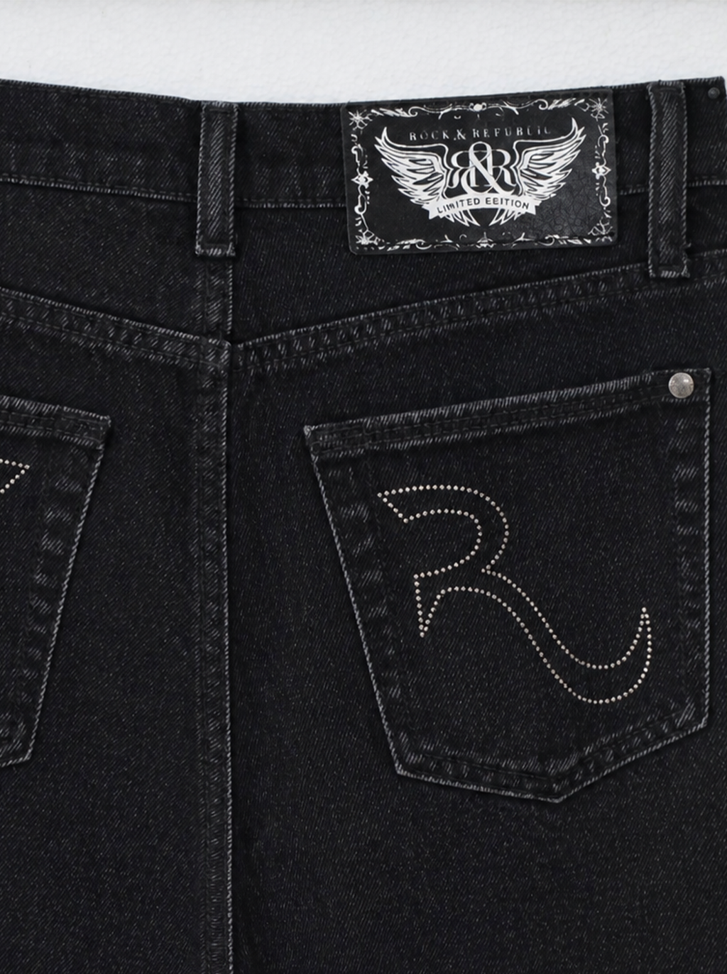 Kaia Tonal Logo Print Straight Jean