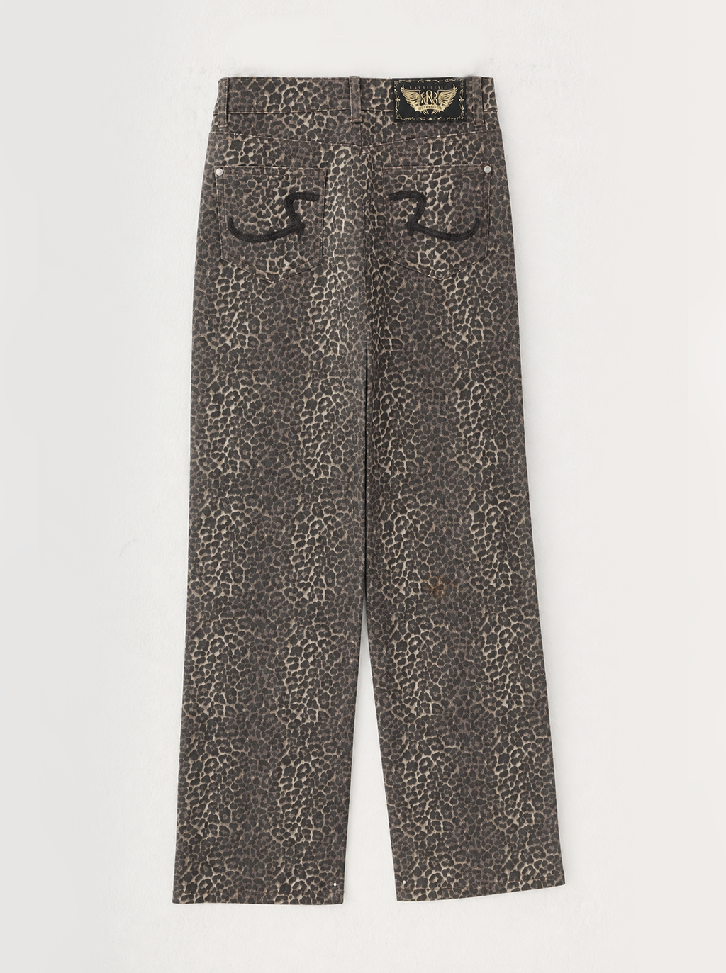 Kaia Brown Leopard Straight Jean
