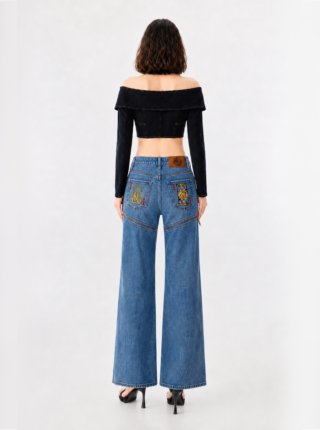 Kaia Graphic Patch Straight Jean