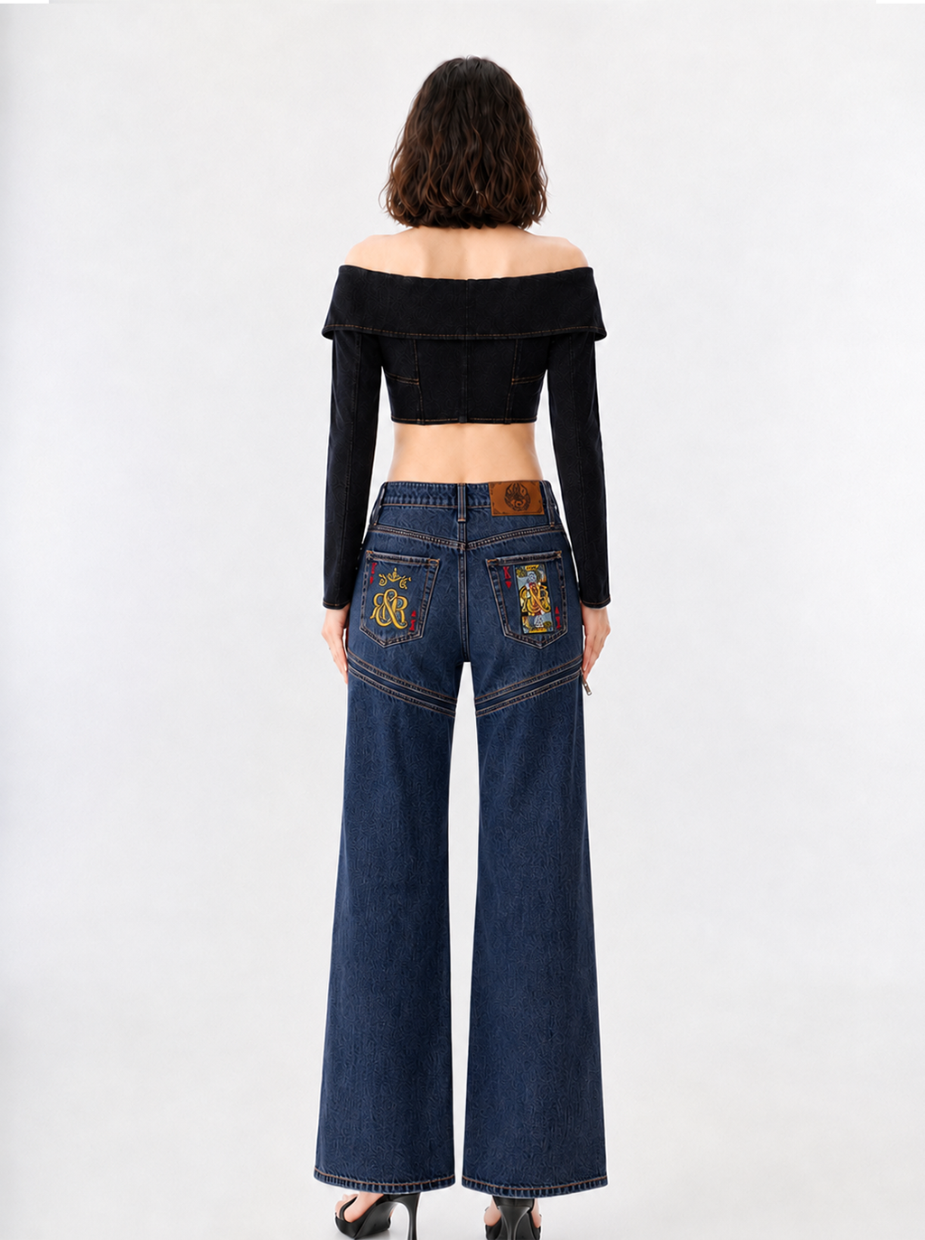 Kaia Graphic Patch Straight Jean