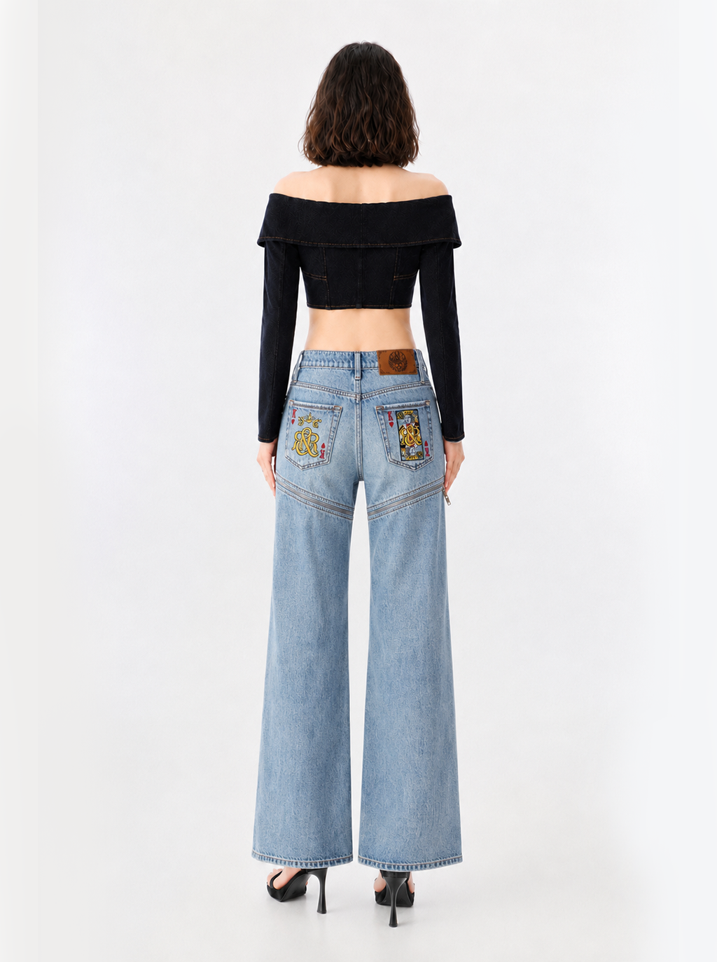 Kaia Graphic Patch Straight Jean