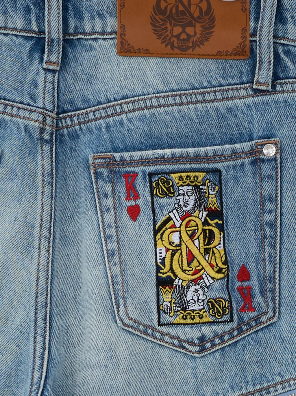 Kaia Graphic Patch Straight Jean
