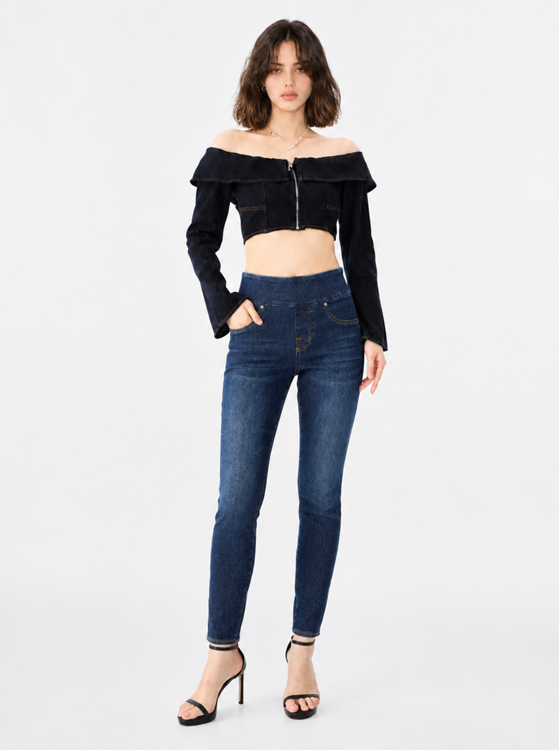 Berlin Logo Embroidered Skinny Jean