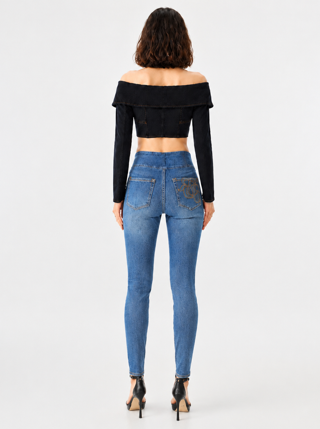 Berlin Logo Embroidered Skinny Jean