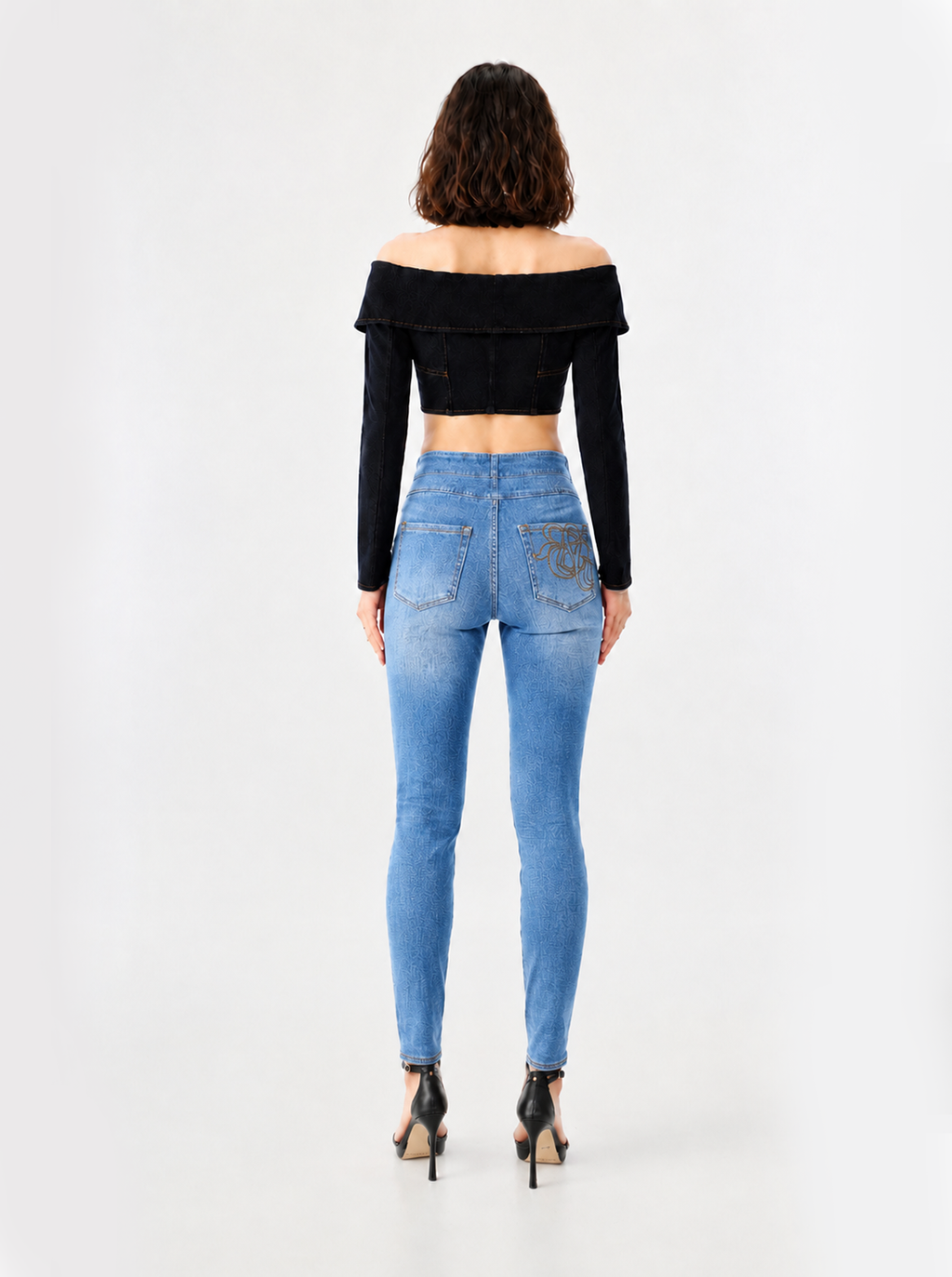 Berlin Logo Embroidered Skinny Jean