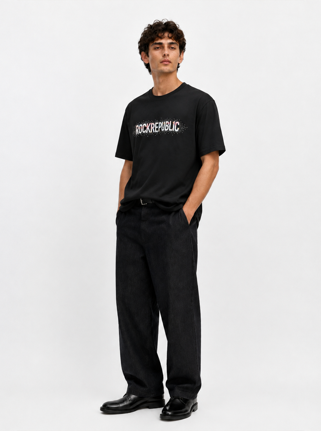 Embellished Wordmark Relaxed T-Shirt
