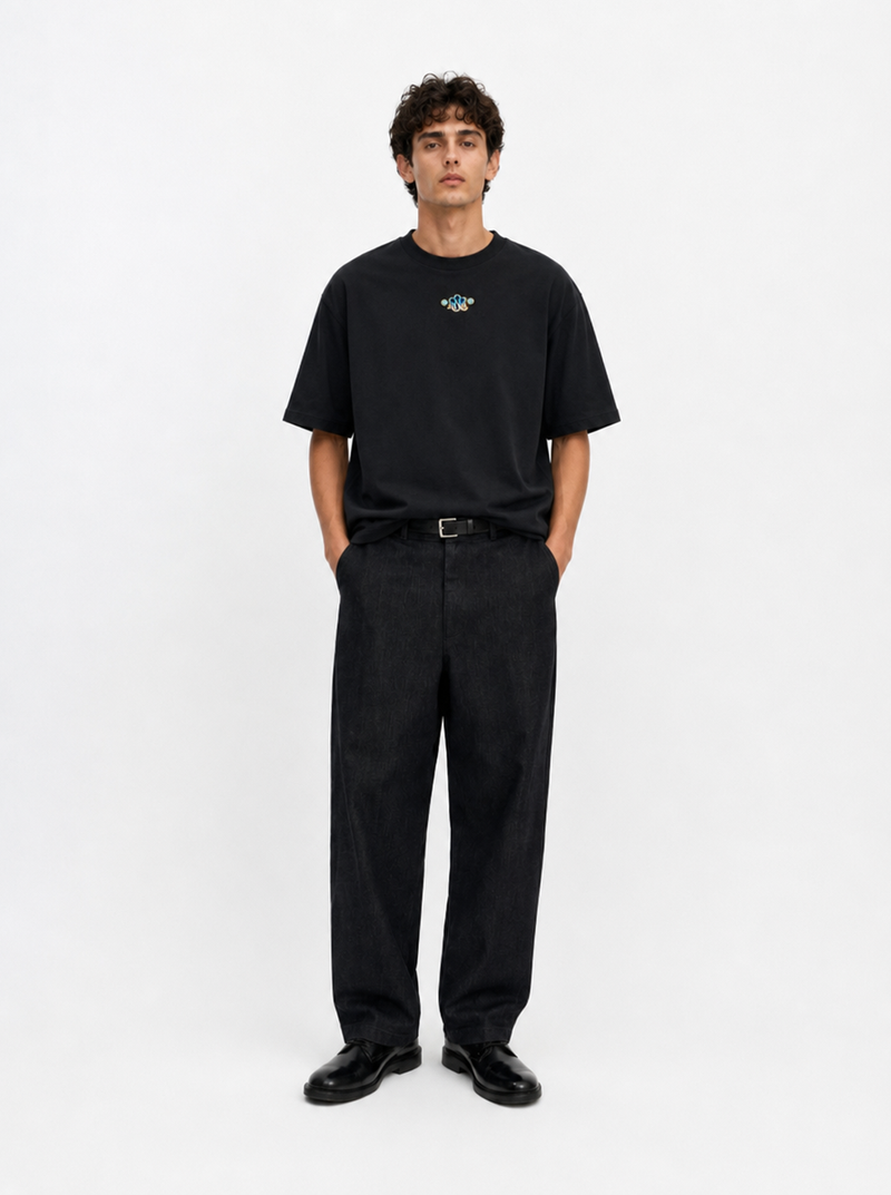 Embroidered Crest Relaxed T-Shirt