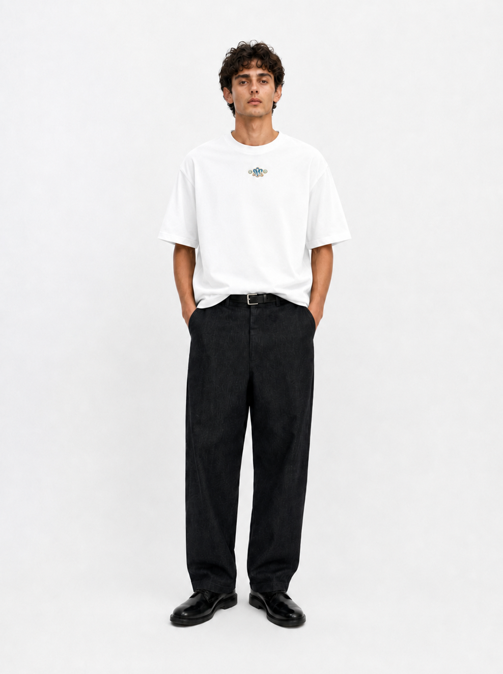 Embroidered Crest Relaxed T-Shirt