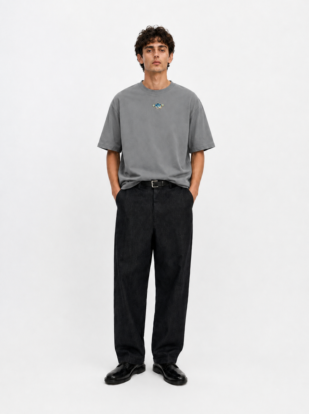 Embroidered Crest Relaxed T-Shirt