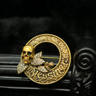 Cubic Zirconia Skull Blessing Brooch