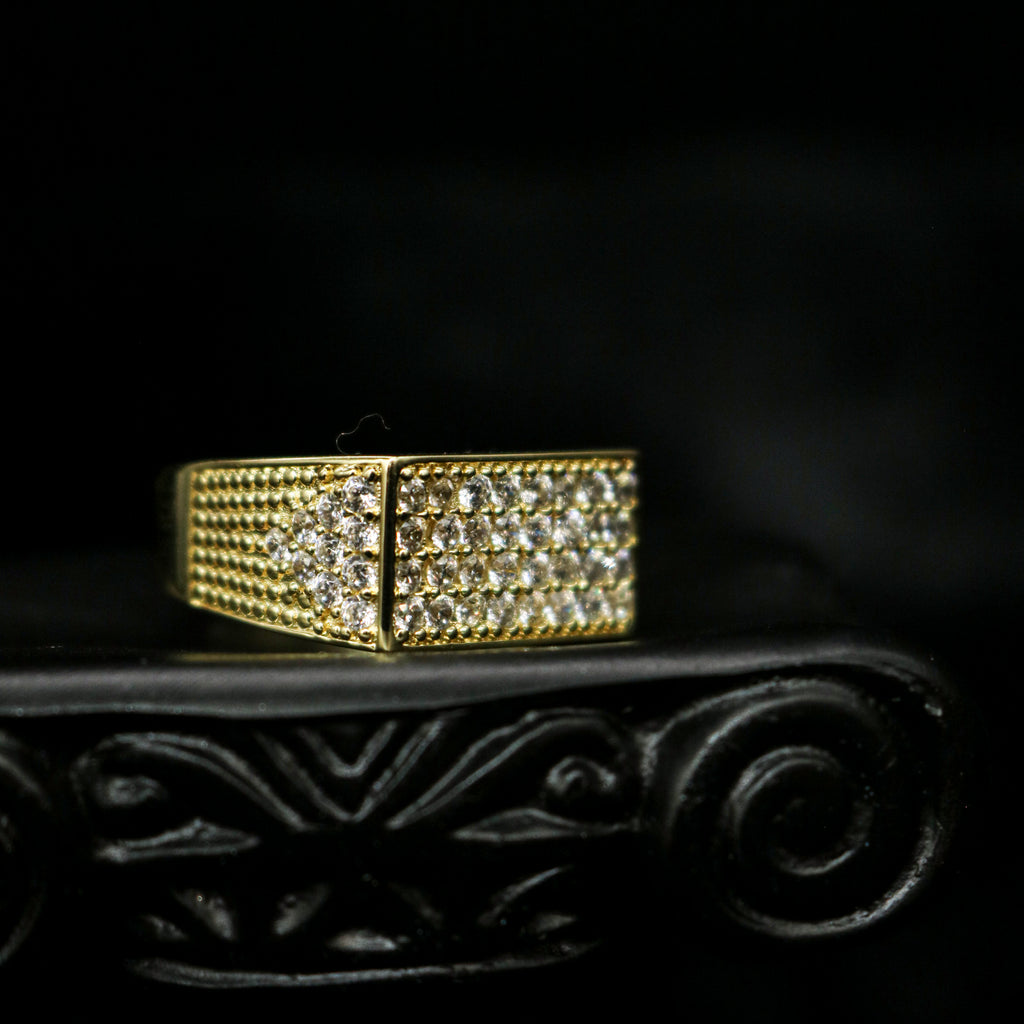 Cubic Zirconia Pavé Signet Ring