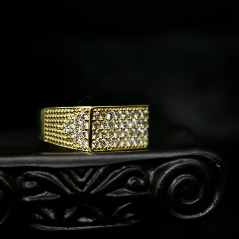 Cubic Zirconia Pavé Signet Ring