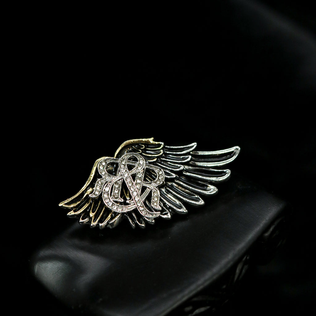 Cubic Zirconia RR Wing Brooch