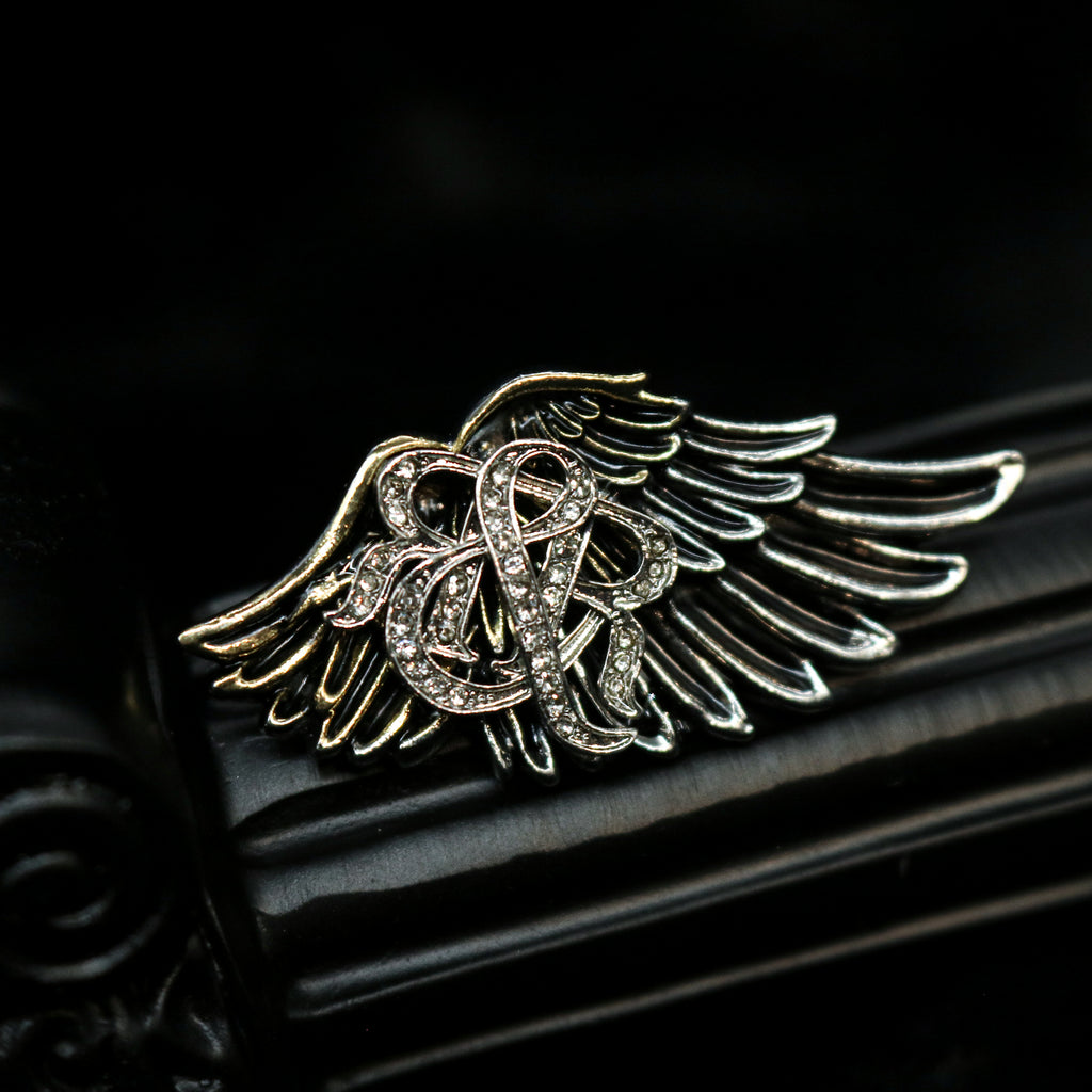 Cubic Zirconia RR Wing Brooch