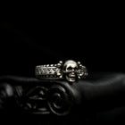 Cubic Zirconia-Embellished Skull Ring