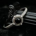 Obsidian Twist Cuff Bangle