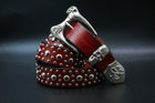 Studded Skull Buckle Belt