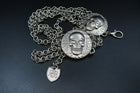 Chain-Embellished Skull Medallion Belt