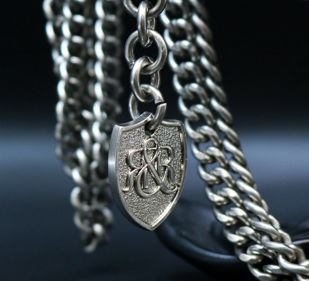 Chain-Embellished Skull Medallion Belt