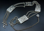 Chain-Embellished Logo Plaque Belt
