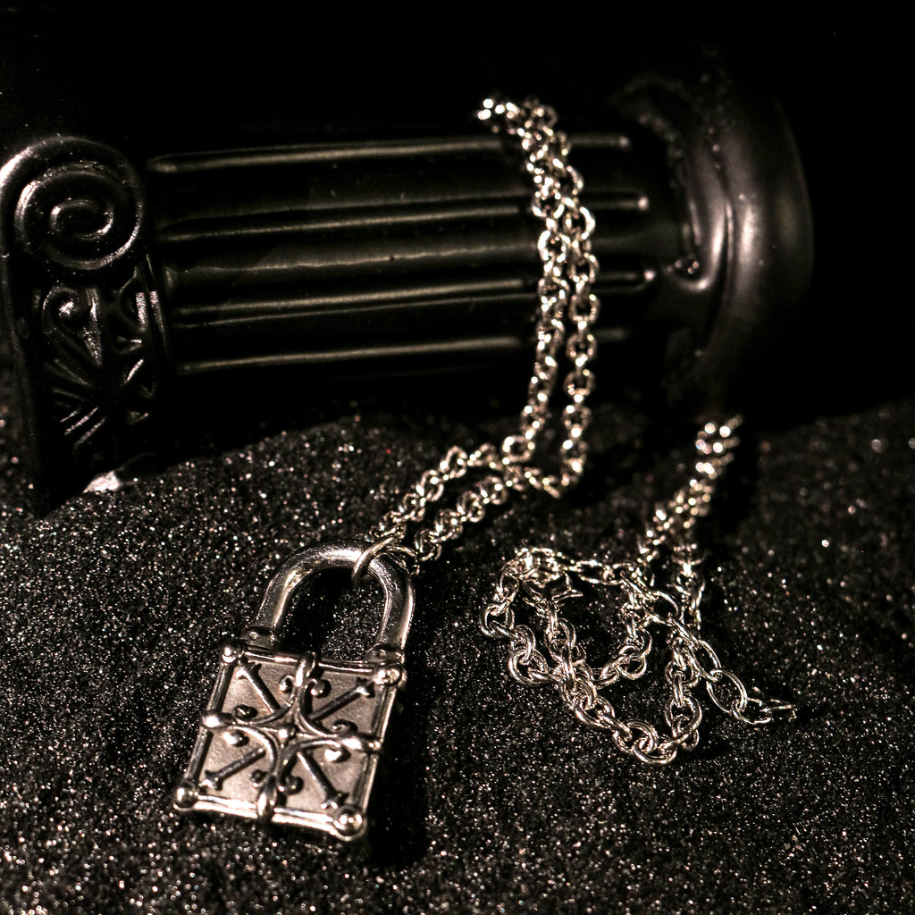 Iron Lock Padlock Chain Necklace