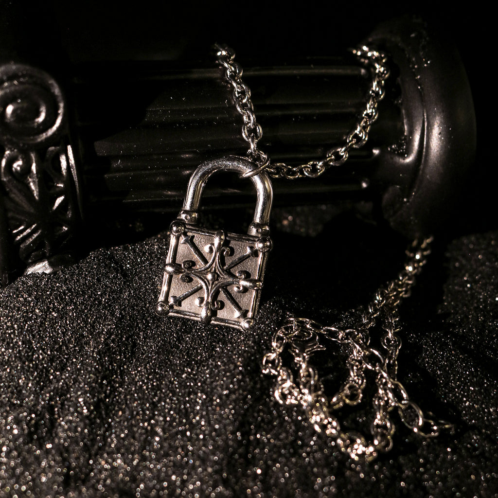 Iron Lock Padlock Chain Necklace
