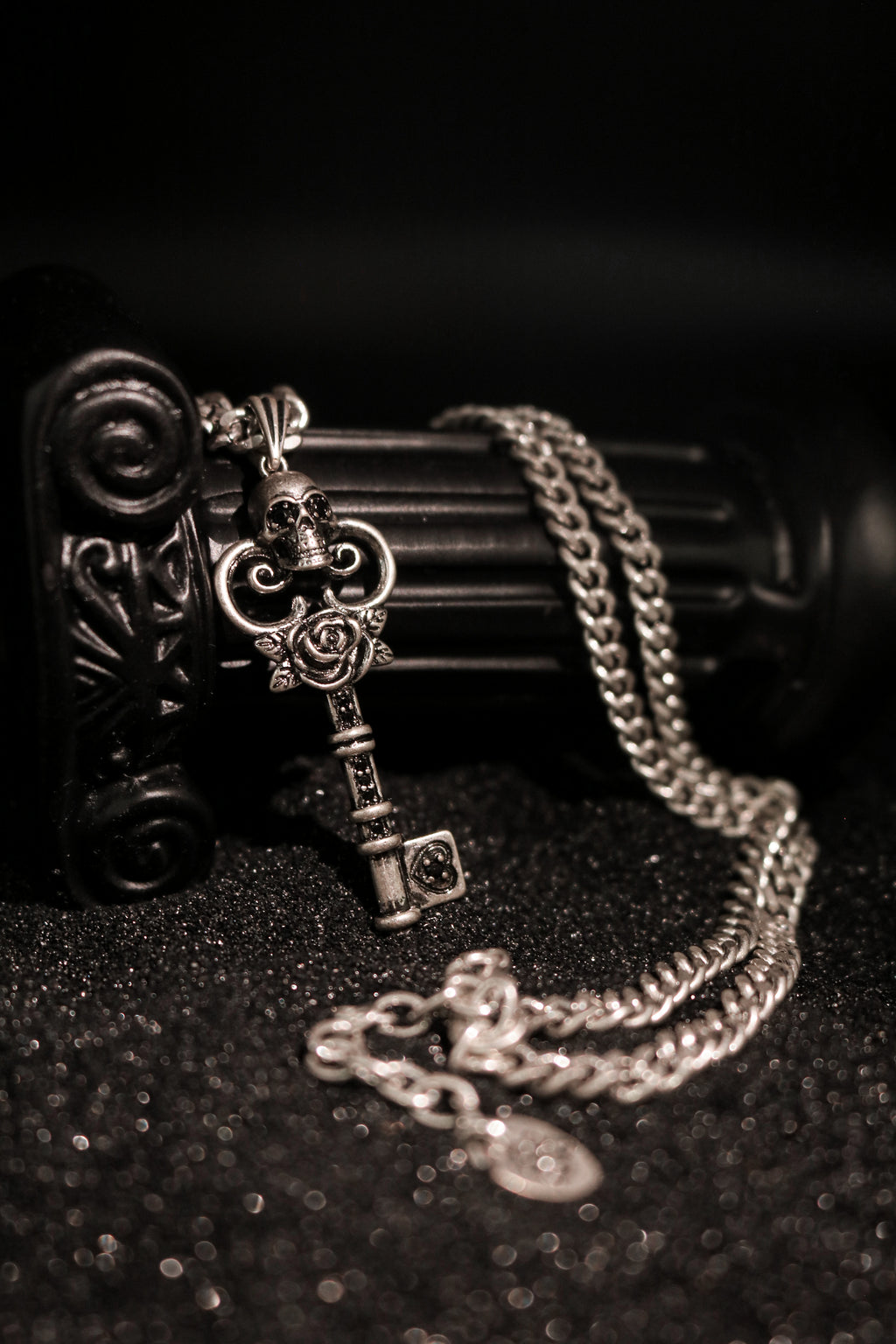 Ornate Key Pendant Necklace