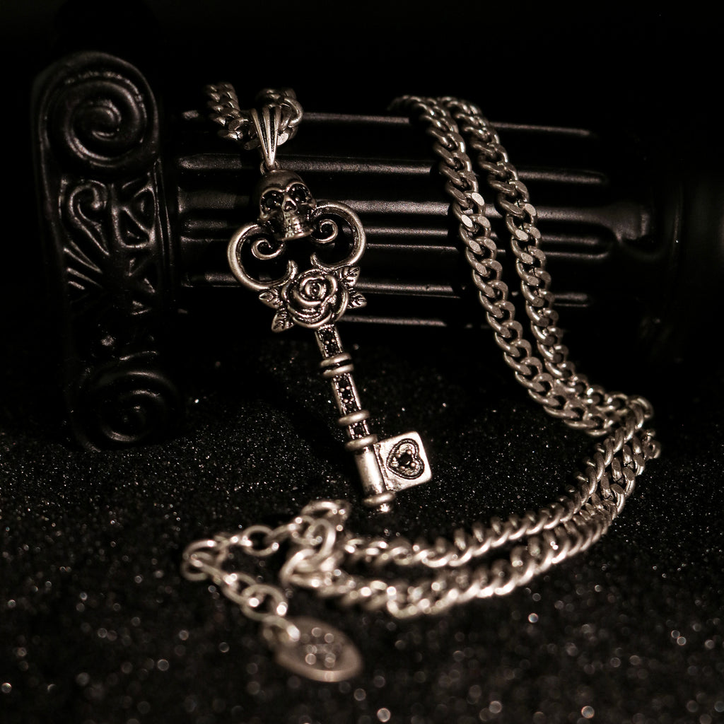Ornate Key Pendant Necklace