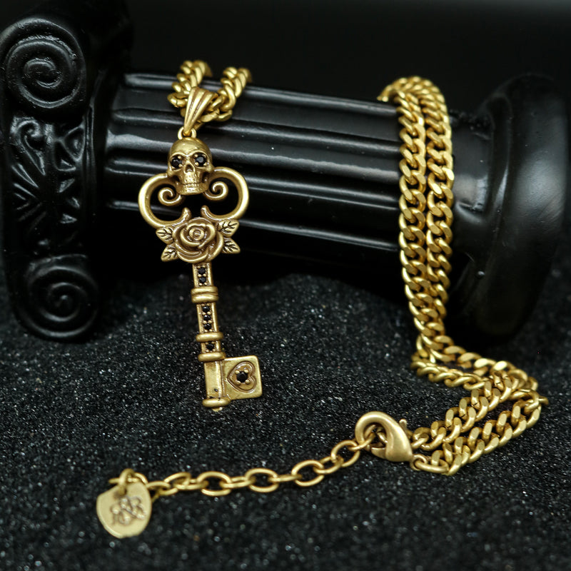 Ornate Key Pendant Necklace