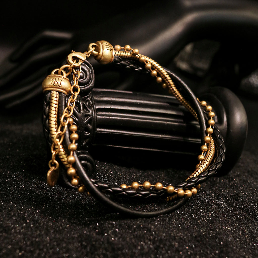 Braided Multi Layer Chain Wristband