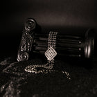 Cubic Zirconia Geometric Charm Link Wristband