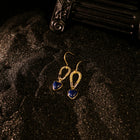 Two-Tone Rope Heart Drop Earrings